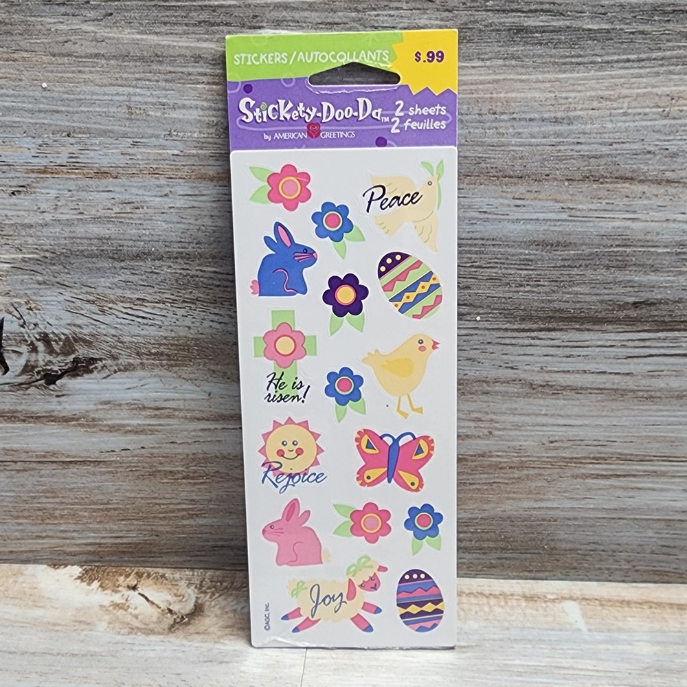 Vintage American Greetings Stickety-Doo-Da Easter Stickers 2 Sheets He Is Risen